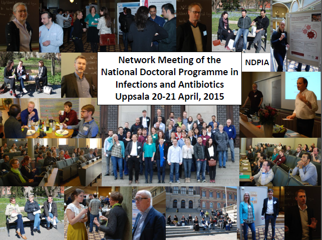 Collage of pictures from the NDPIA Network Meeting in Uppsala 20-21 April, 2015