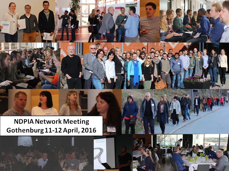 Collage of pictures from the NDPIA Network Meeting in Uppsala 20-21 April, 2015